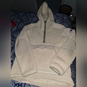 Women's The North Face Cream Campshire Coat Fleece Pullover Hoodie Jacket * Sz S